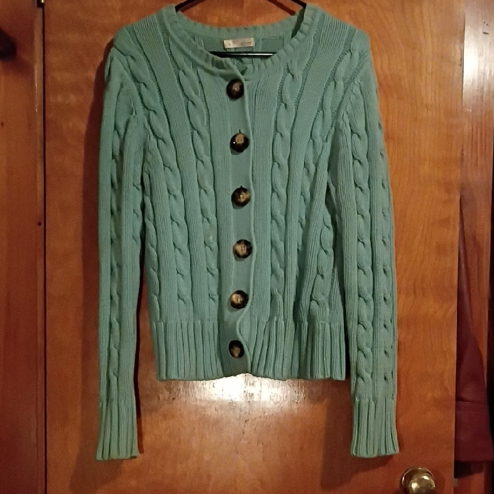 Old Navy Cable Knit Cardigan - Mint Green